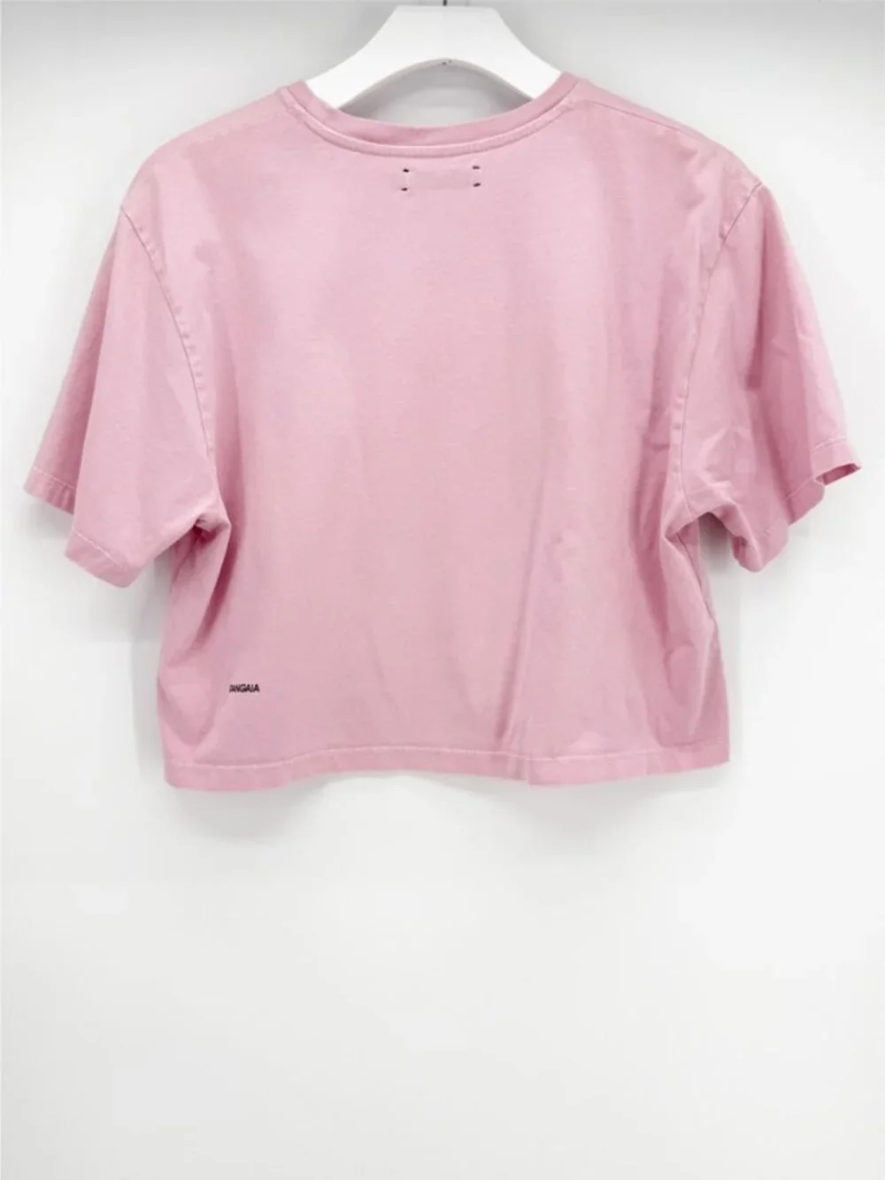 Pangaia Crew Neck Short Sleeve Crop Top Pink S - Picture 3 of 8